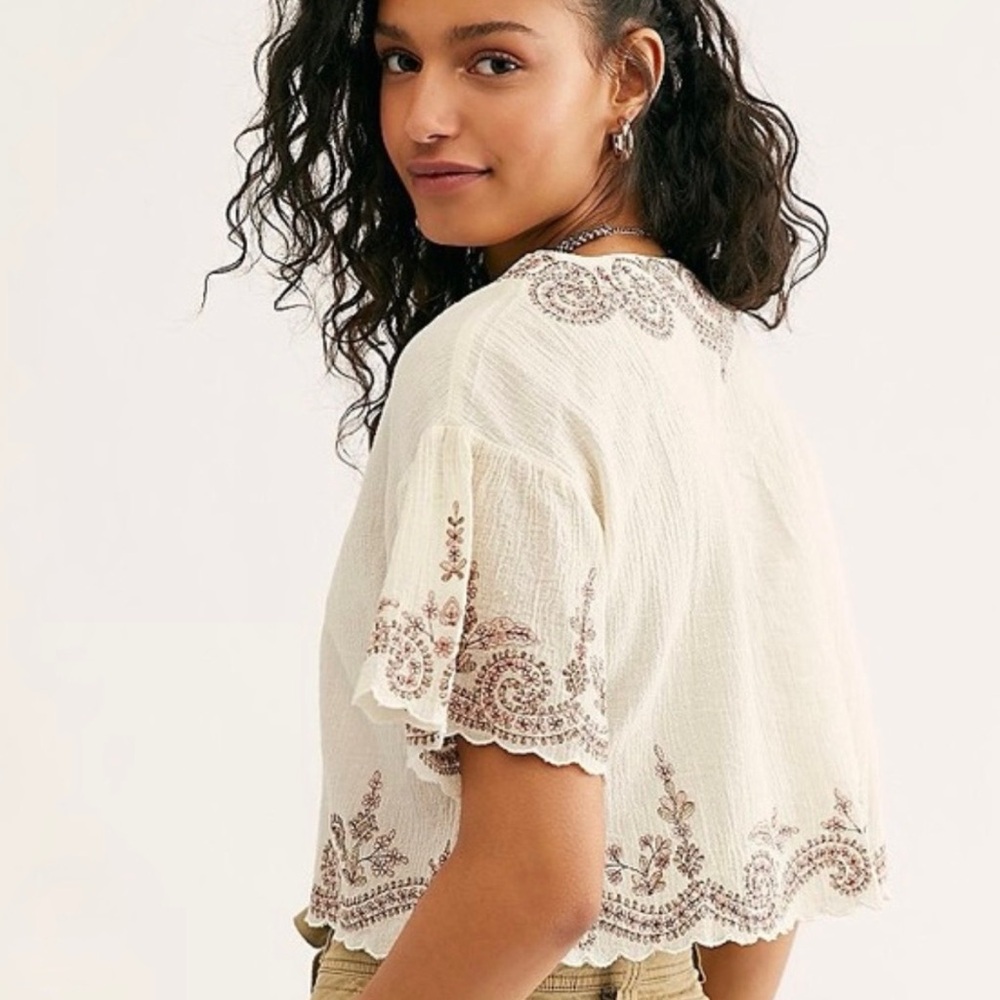 Free People cropped blouse